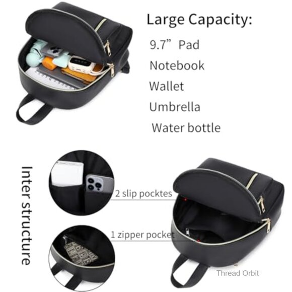 Mini PU Leather Anti-Theft Backpack Daypack Travel Purse Women\'s Fashion main image 5